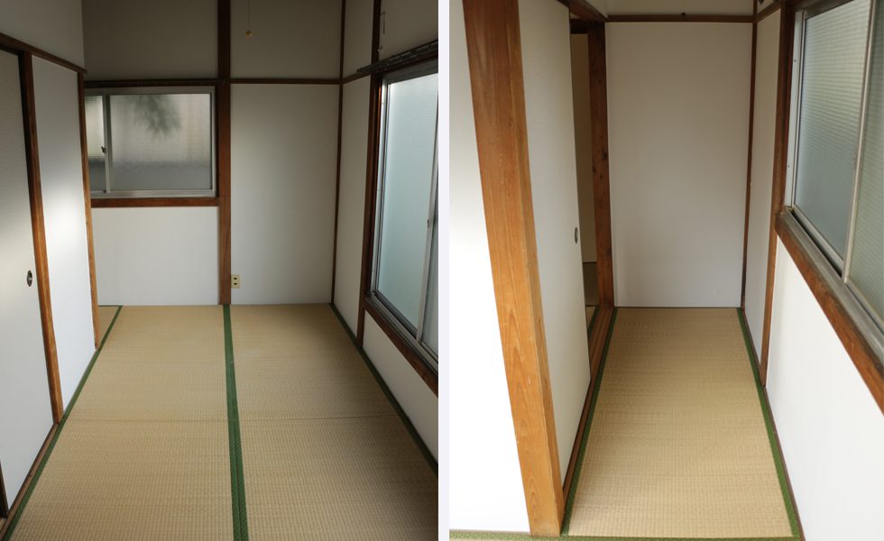 3つ目の和室はL字型になった、少し変わった形のお部屋