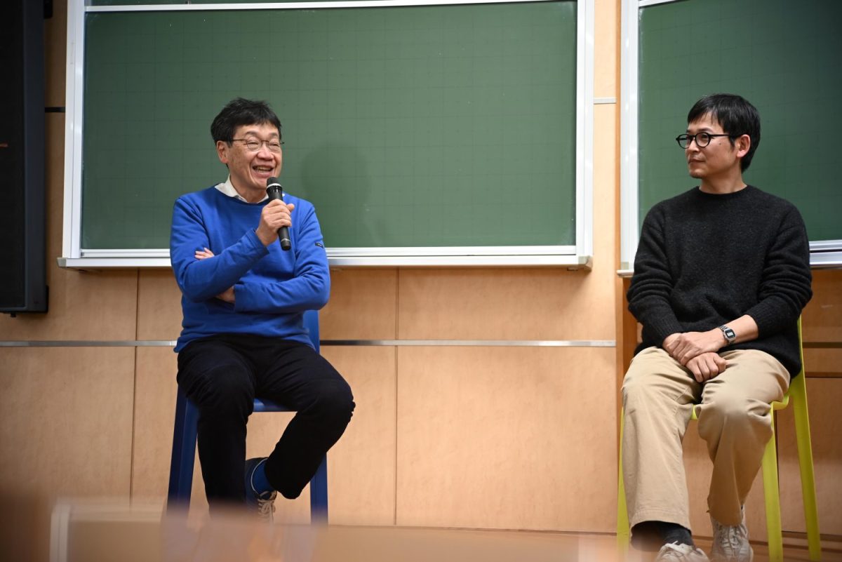 「テーマを映画と地域に決めてから、トークセッションのパネラーにかなり悩んだ」と話す萩原修さん（左）